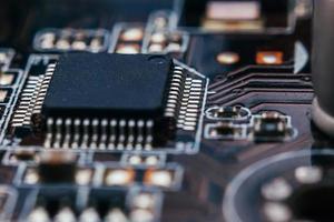 Circuit board repair. Electronic hardware modern technology. Motherboard digital personal computer chip. Tech science background. Integrated communication processor. Information engineering component photo