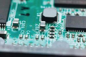 Circuit board repair. Electronic hardware modern technology. Motherboard digital personal computer chip. Tech science background. Integrated communication processor. Information engineering component. photo