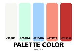 una colección de paletas de colores precisos con códigos, perfecta para ilustradores vector