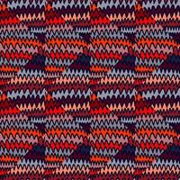 Abstract zig zag wave seamless pattern. Hand drawn lines mosaic ornament. Retro stripes print wallpaper. vector
