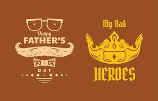 Iconic flat design for father's day and family greetings vector