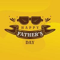 Iconic flat design of glasses and father's day greeting vector