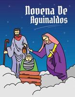 diseño de vector de forma de cartel para novena de aguinaldos