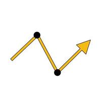 gráfico de negocios vector icono diagrama ilustración diseño gráfico. Informe de barra de elemento de finanzas de crecimiento de icono de gráfico infográfico de datos. resumen información progreso flecha información documento diagrama de flujo estrategia