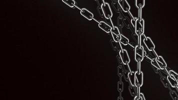 The chain on black background  for abstract or business concept 3d rendering photo