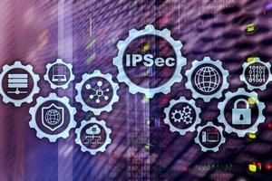 IP Security. Data Protection Protocols. IPSec. Internet and Protection Network concept. photo