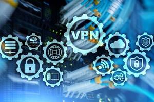 conexión VPN segura. red privada virtual o concepto de seguridad de internet. foto