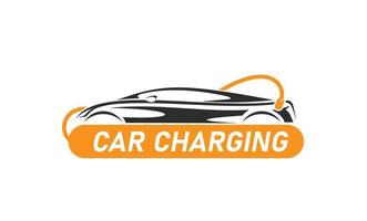 Electric car charge service icon, charging station vector