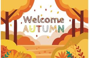 Autumn background design vector image