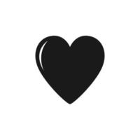 Minimalistic black heart icon template vector image. Black heart icon on white background black heart vector image