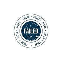 Failed round grunge stamp stock illustration vector