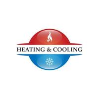 Heating and cooling logos vector