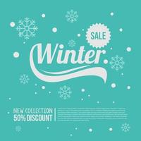 Winter sale banner special isolated vector image