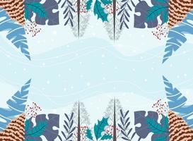 Modern abstract winter background suitable for winter wedding and merry christmas card vector