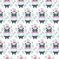 Seamless pattern of cute cartoon animal characters for baby prints. vector