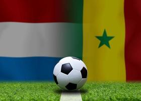 Football Cup competition between the national Netherlands and national Senegal.