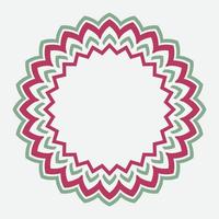 Retro abstract pattern with greek ornament on white background. round ornament decoration. vector