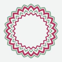 Retro abstract pattern with greek ornament on white background. round ornament decoration. vector