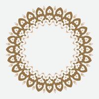 Retro abstract pattern with greek ornament on white background. round ornament decoration. vector