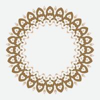 Retro abstract pattern with greek ornament on white background. round ornament decoration. vector