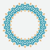 Retro abstract pattern with culture ornament on white background. round ornament decoration. vector