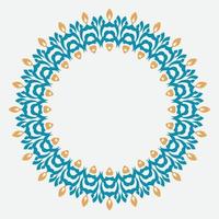 Retro abstract pattern with culture ornament on white background. round ornament decoration. vector