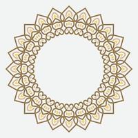 Retro abstract pattern with culture ornament on white background. round ornament decoration. vector