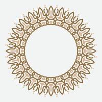 Retro abstract pattern with culture ornament on white background. round ornament decoration. vector