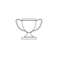 Trophy cup vector icon