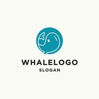 Whale logo template vector illustration design