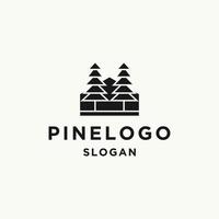 Pine logo icon design template vector