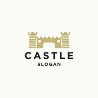 Castle logo icon design template vector