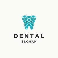 Dental logo icon flat design template vector