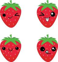 ilustración de fruta de fresa vector