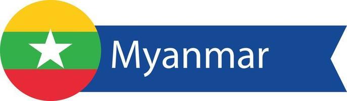 Myanmar flag symbol vector