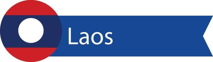 Laos flag symbol vector