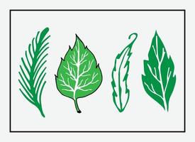 diseño de hoja vectorial vector