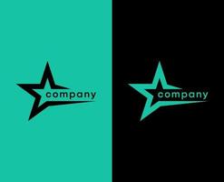 logotipo de estrella extensible. icono de estrella que fluye. el estilo de línea se puede utilizar para logotipos de empresas y marcas. elemento de plantilla de diseño de logotipo de vector plano.