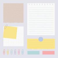 Collection of sticky notes set. vector