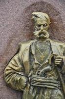 PAVLOGRAD. UKRAINE - MARCH 4, 2022 Monument to Matvei Khizhnyak, historical founder of Pavlograd photo