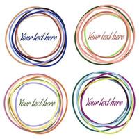 Set of colorful vector circles. Abstract vector banners and design elements.