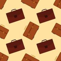 Seamless pattern with travel bag with luggage. Background with suitcase for journey trip. Vector illustration