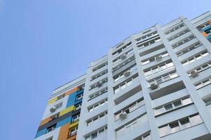 New multy storey residential building and blue sky photo