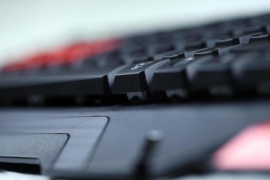 KHARKOV. UKRAINE - MAY 2, 2022 A4tech bloody series B3590R gaming keyboard for cybersports and e-sports with key dominator support photo