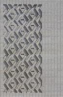 A pattern made of white bricks in the form of diamond shapes. Decoration of the walls during the Soviet Union photo