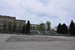 PAVLOGRAD. UKRAINE - MARCH 4, 2022 The place where the monument to Leonid Lenin previously stood photo