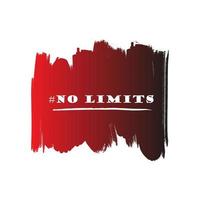 No limits quote sticker, inspirational phrase, motivational isolated vector illustration, colorful card template, graphic lettering.