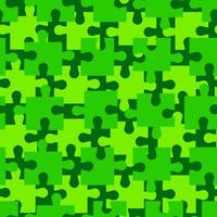 Khaki green puzzle shape seamless pattern. Simple doodle background. Fashion fabric print template. vector