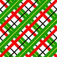 Christmas plaid seamless pattern. Vector fabric print template. Scottish style gingham ornament. Geometric striped carpet background. Checkered green, red and black backdrop.