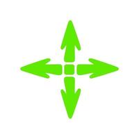 Simple doodle arrow icon isolated on white background. Web game cursor. Down, up, right, left move navigation. vector